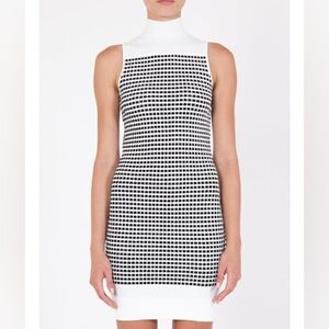 OPENING CEREMONY White Jersey Mesh One Shoulder Bodycon Mini Dress